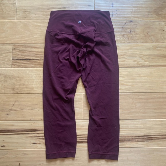 Lululemon red Merlot align leggings cropped - Picture 3 of 3